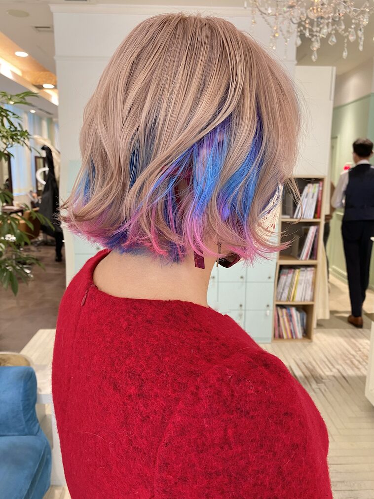 ミルクティーボブ ユニコーン 4色 インナーカラー