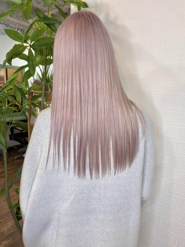 薄ピンク　パステルカラー　ヘアカラー　　Re:ta  Hair【リタヘア】　ブリーチ