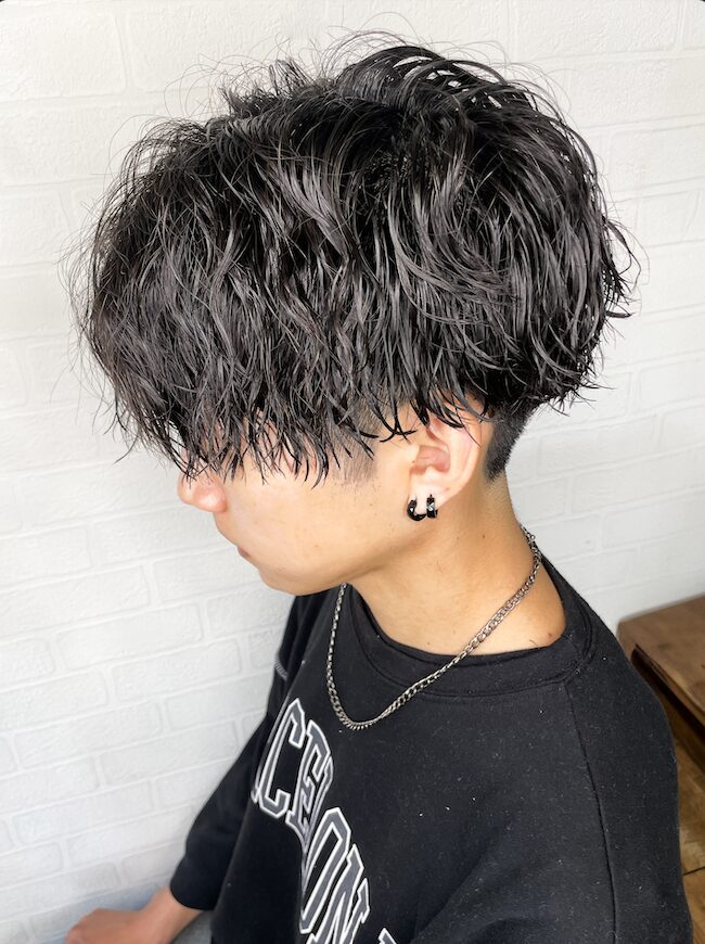 パーマ　メンズ　ツイストスパイラル　シャドウパーマ　中野坂上
