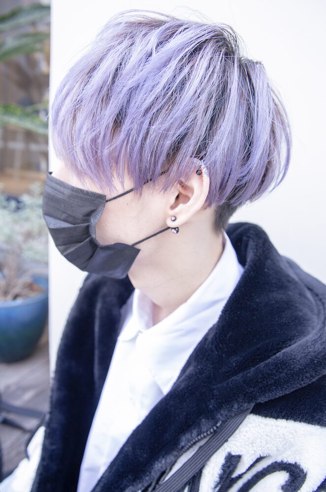 紫　パープル　ヘアカラー　ラベンダー　パステルカラー　薄紫　メンズ　Re:ta  Hair【リタヘア】